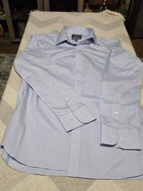Bonobos Slim Fit Wrinkle-Free Light Blue Dress Shirt 15.5 34